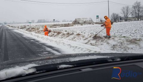 Польські дорожники теж вміють здивувати: ну чим як не косінням трави зайнятися у січні