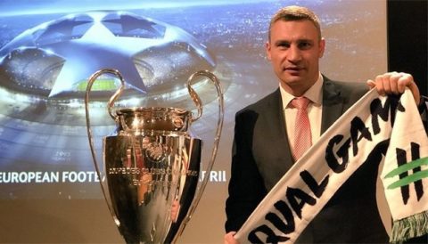 Кличко презентував Київ на церемонії жеребкування 1/2 фіналу Ліги чемпіонів УЄФА