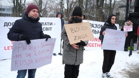 Протест українців під Сеймом. Вимагали втручання польської влади